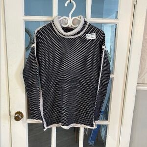 G2.   Elegant Black and White Turtleneck Sweater